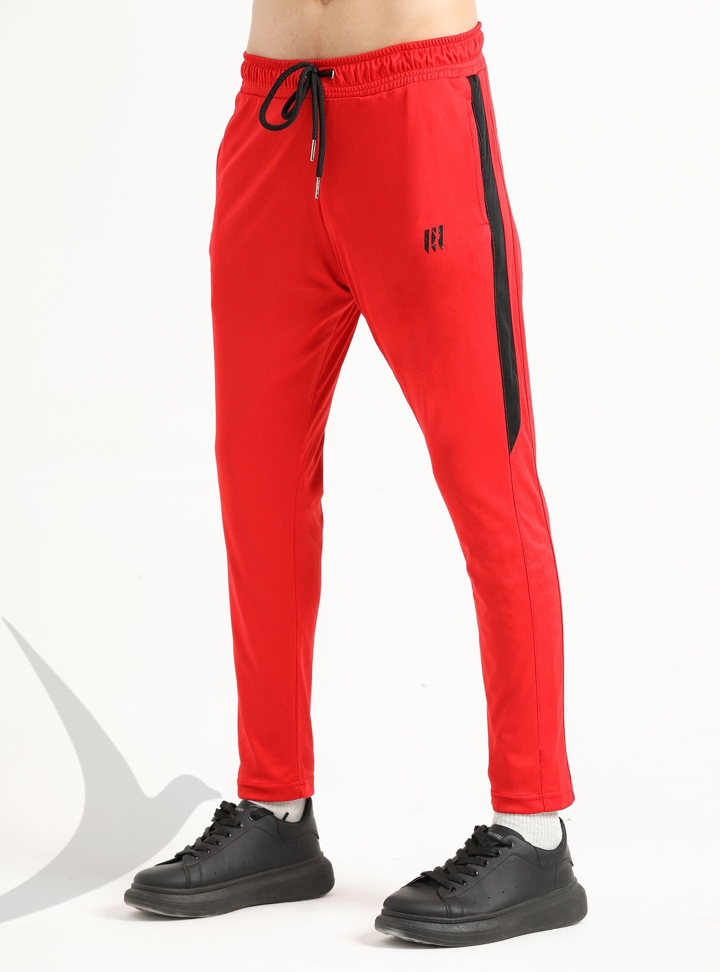 Red With Black Pannel Trouser