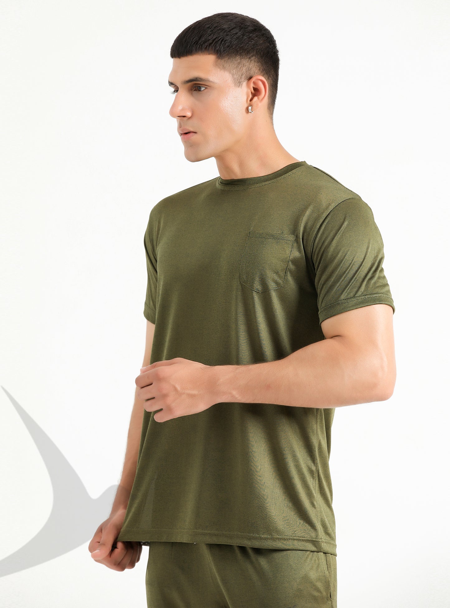 Olive Green Short Sleeve Comfy T-set