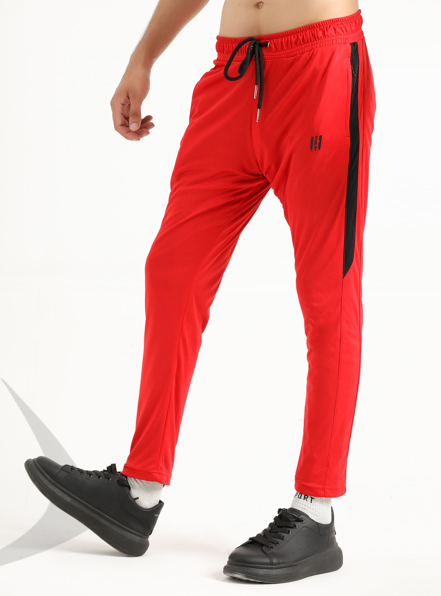 Red With Black Pannel Trouser