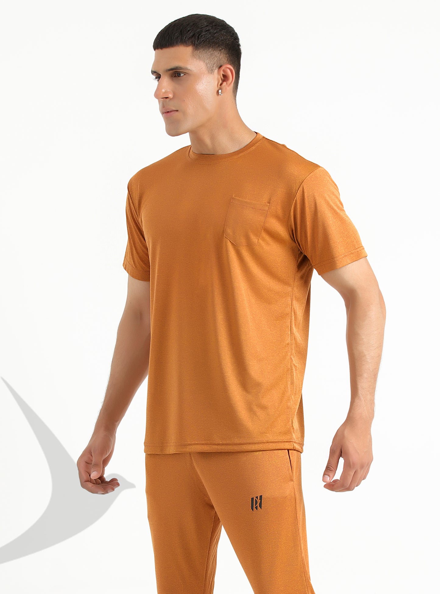 Mustard short sleeve comfy t-shirt set