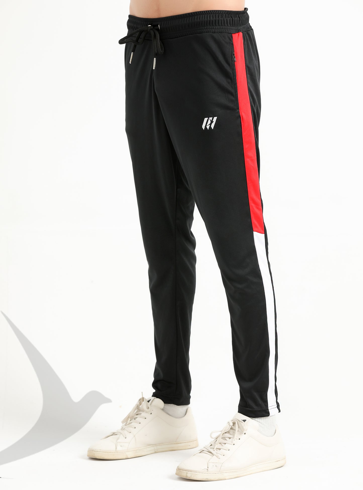 Black Trouser with red & white side panel