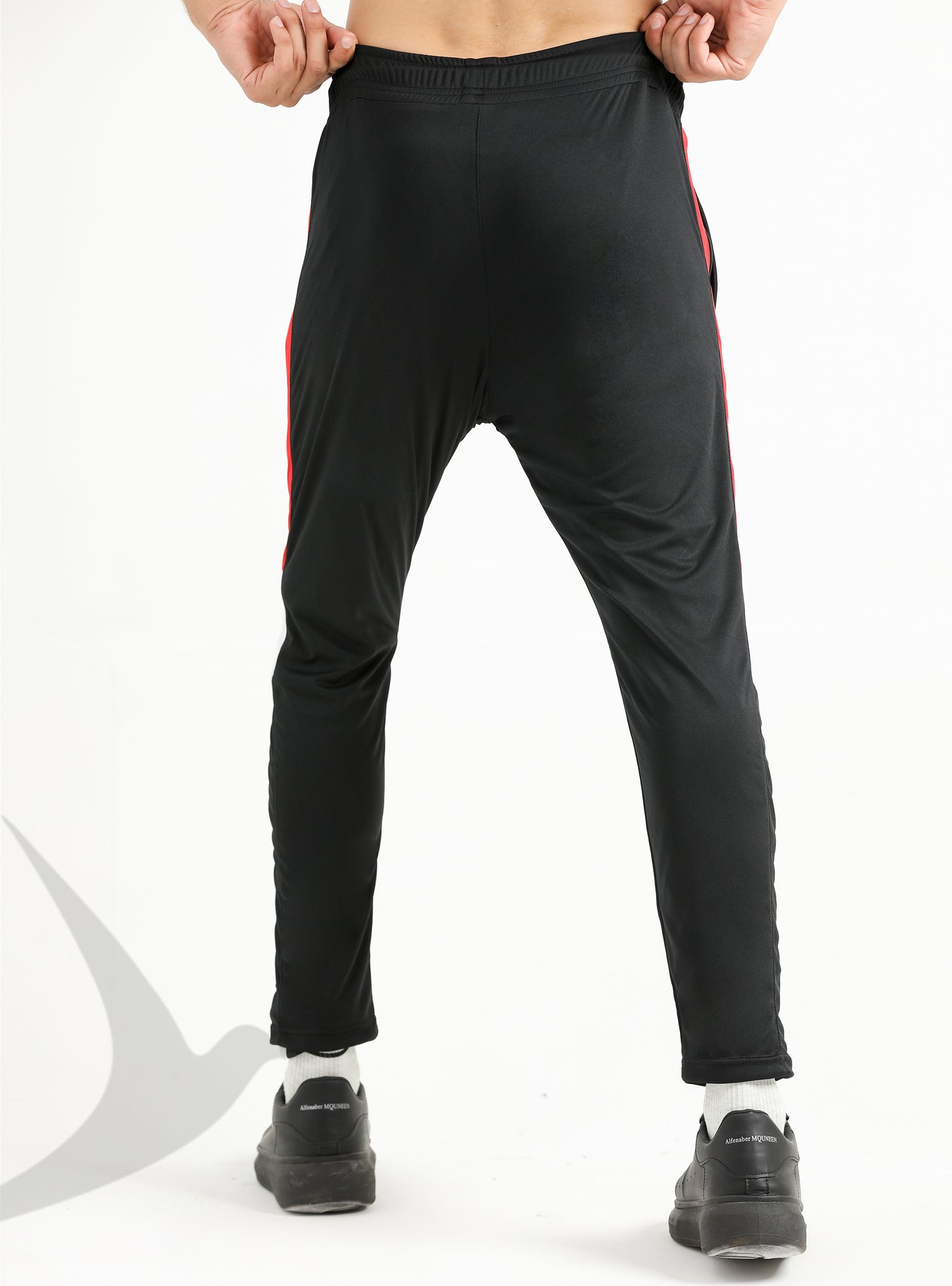 Black - Red n White Panelled Trouser