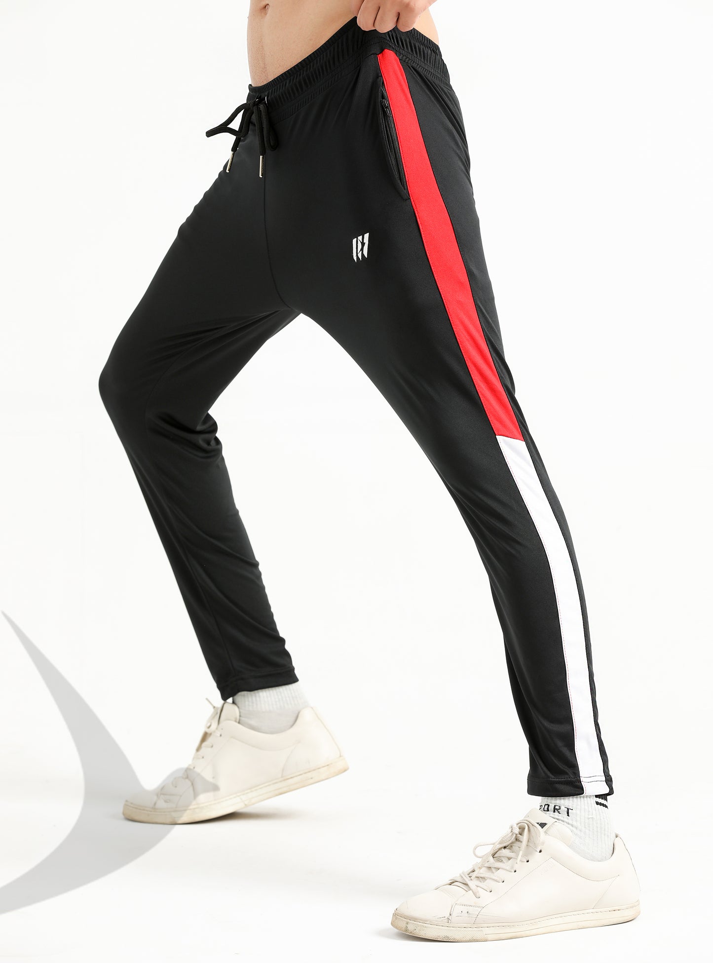 Black Trouser with red & white side panel