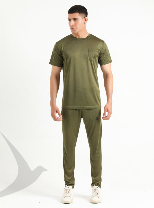 Olive Green Short Sleeve Comfy T-set